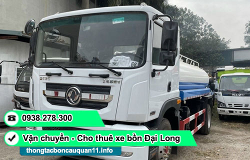 Thuê giấy tờ xe bồn chở nước, tưới cây, rửa đường TPHCM